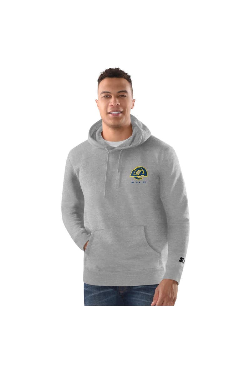 Men's Starter  Ash Los Angeles Rams 1937 Hoodie, Alternate, color, Ash