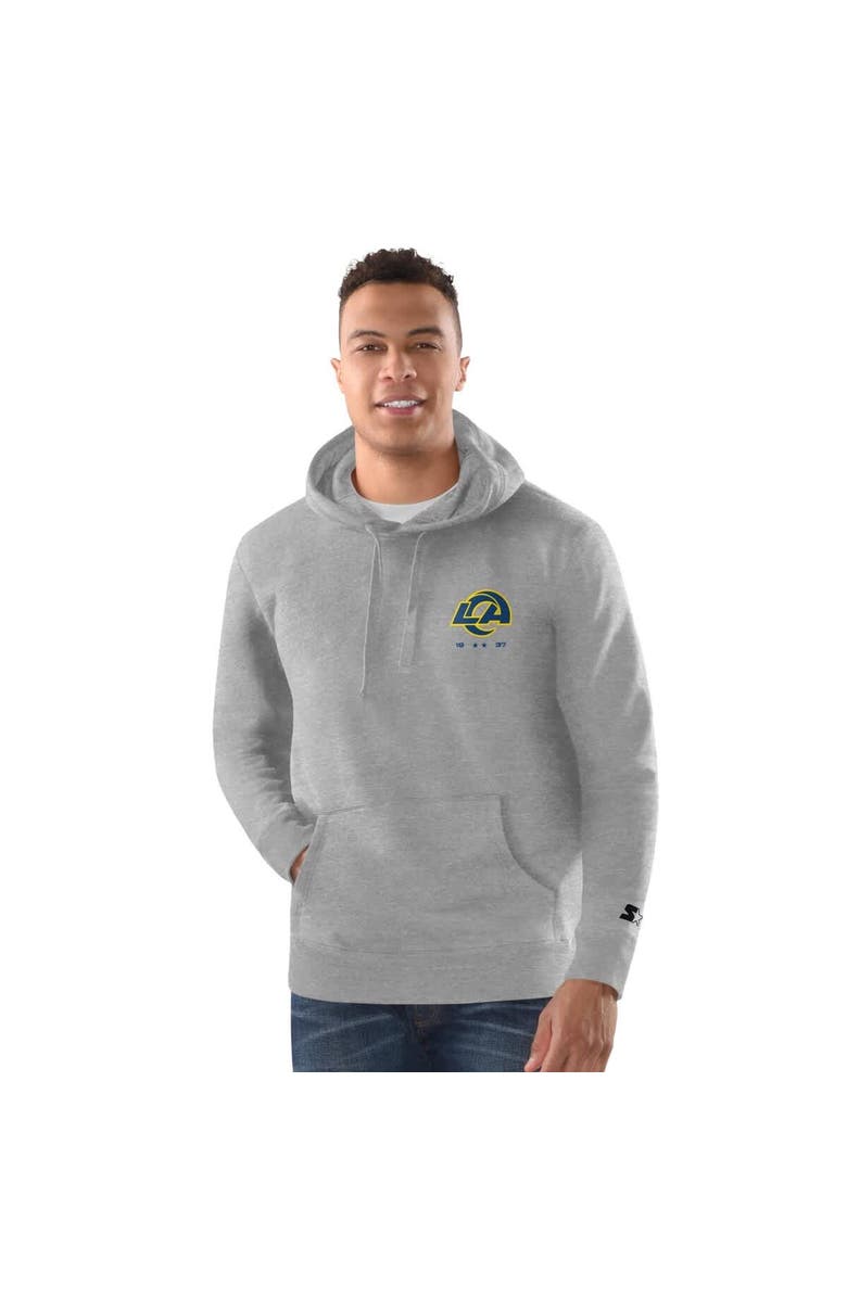 STARTER Men's Starter Ash Los Angeles Rams 1937 Hoodie, Alternate, color, Ash