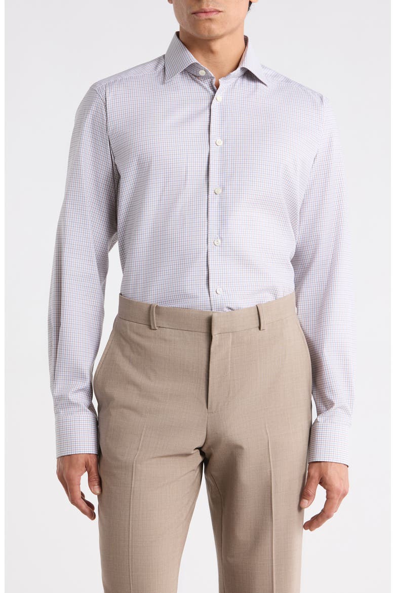 Contemporary Fit Twill Dress Shirt, Main, color, MEDIUM RED