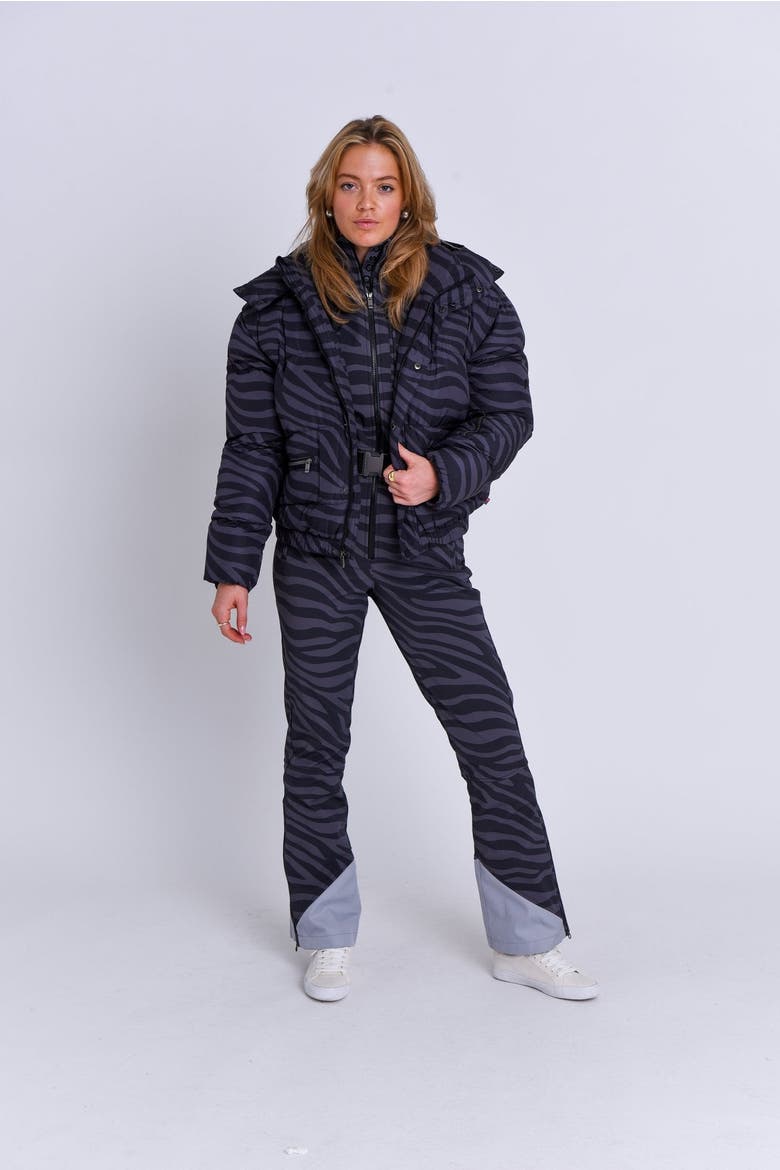 Chic Puffer Jacket Black Tiger, Alternate, color, Black Tiger