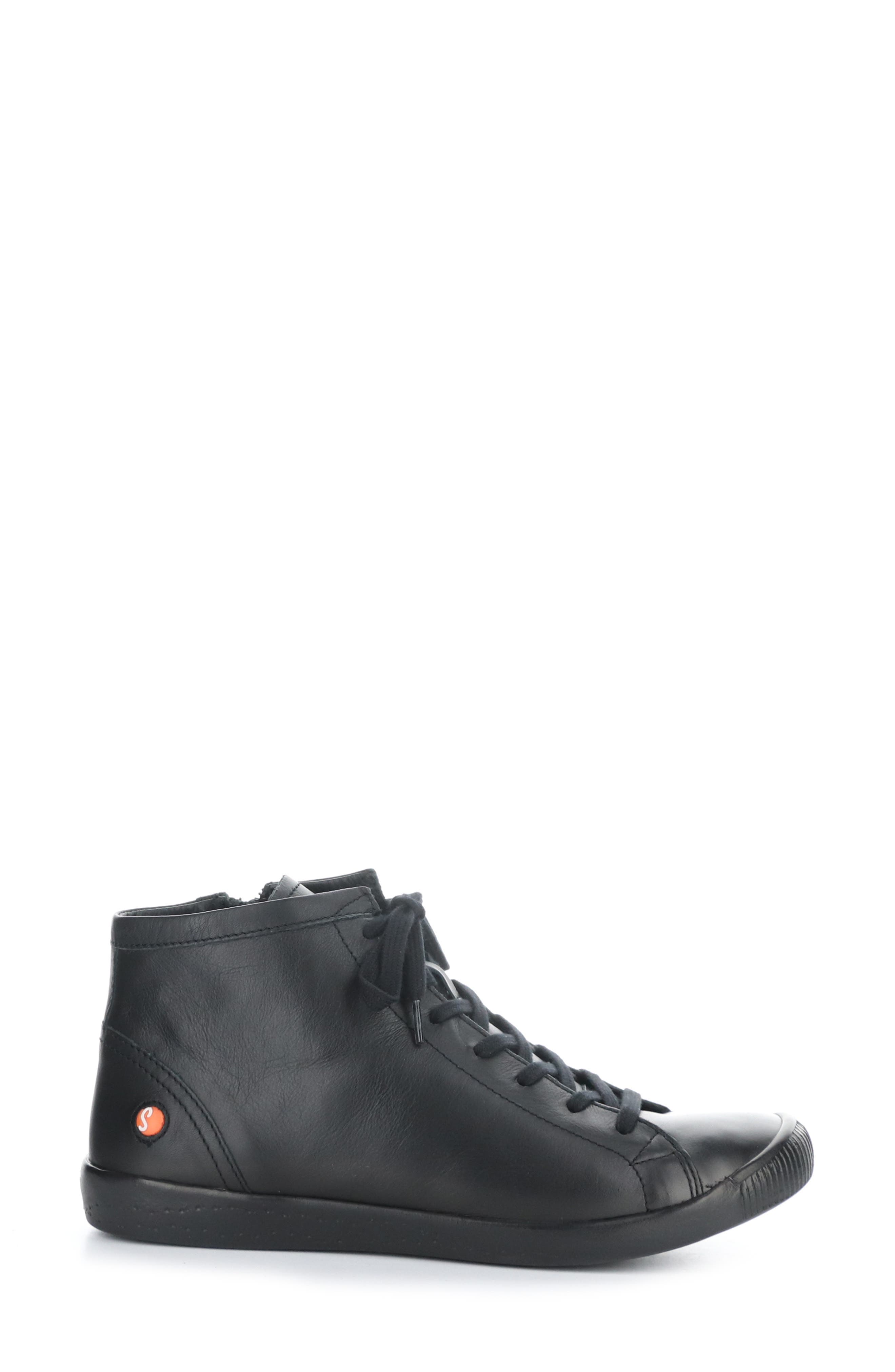 Ibbi Lace-Up Sneaker, Alternate, color, 022 BLACK SUPPLE LEA