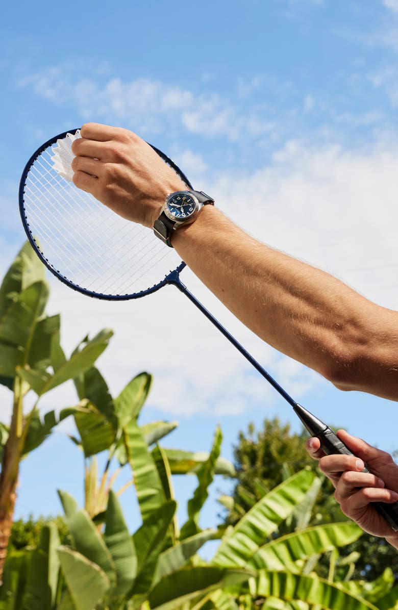 Citizen Promaster Land GMT Eco-Drive Nylon Strap Watch, 39.5mm, Alternate, color, Silver/ Navy