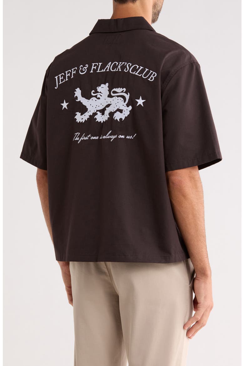 Flack Camp Shirt, Alternate, color, BROWN