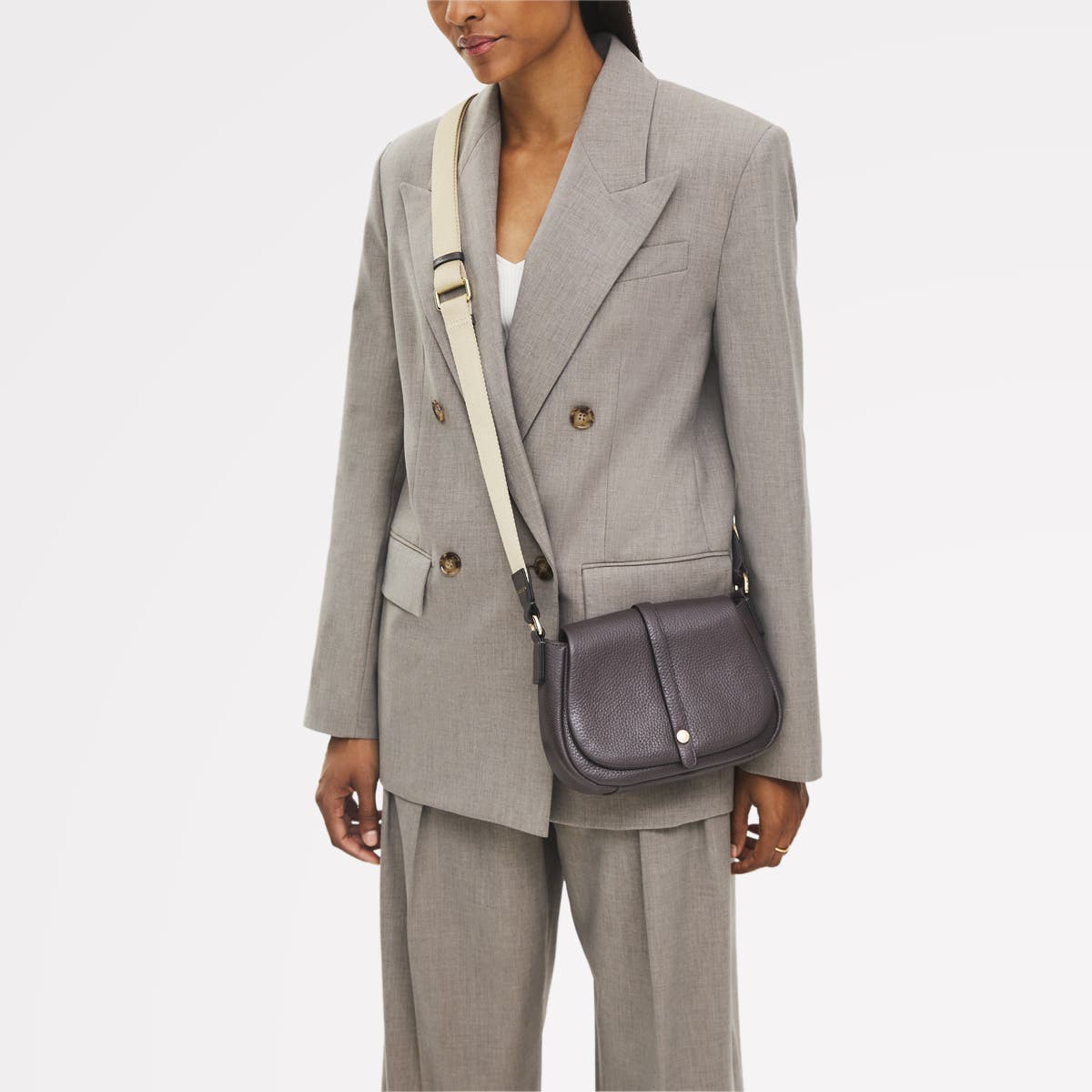 Radley Lulworth Road Mini Flapover Crossbody Bag, Alternate, color, Thunder