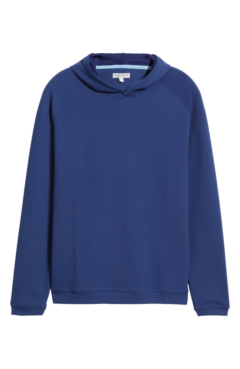 Peter Millar Pine Waffle Performance Hoodie, Alternate, color, Sport Navy