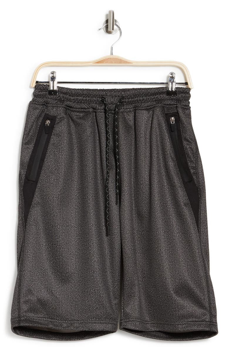 BURNSIDE Herringbone Fleece Shorts, Alternate, color, 