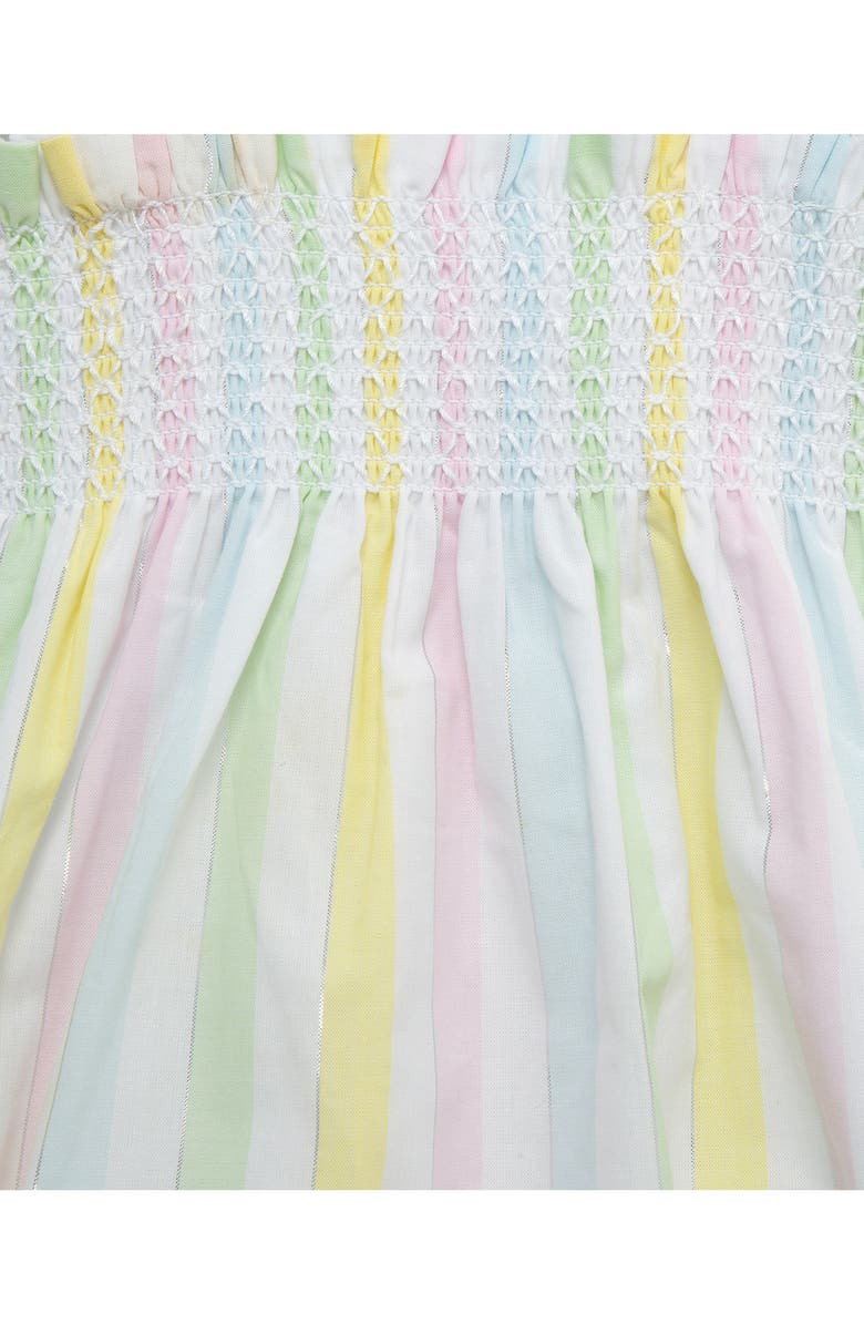 Little Me Candy Stripe Bubble Romper & Headband Set, Alternate, color, 