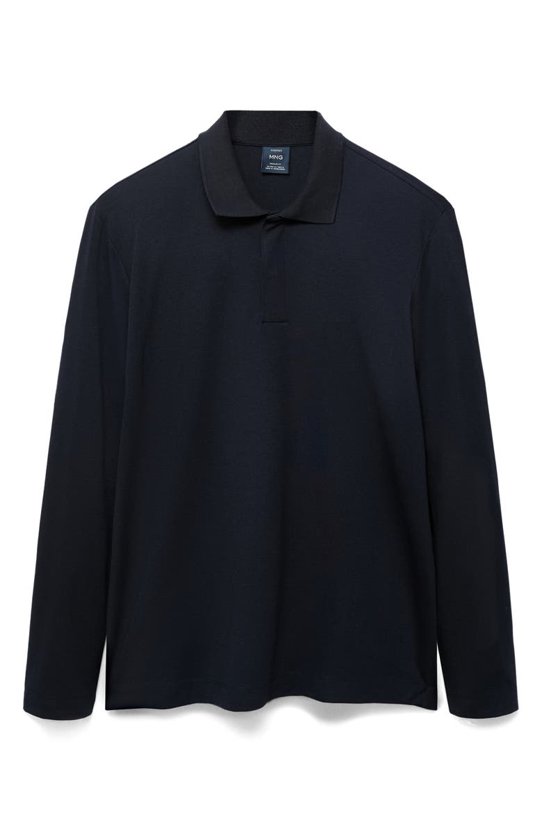 MANGO Regular Fit Polo Sweater, Alternate, color, Navy