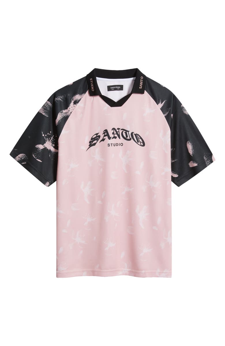SANTO STUDIO 888 Raglan Sleeve Club Jersey Polo, Alternate, color, Pink