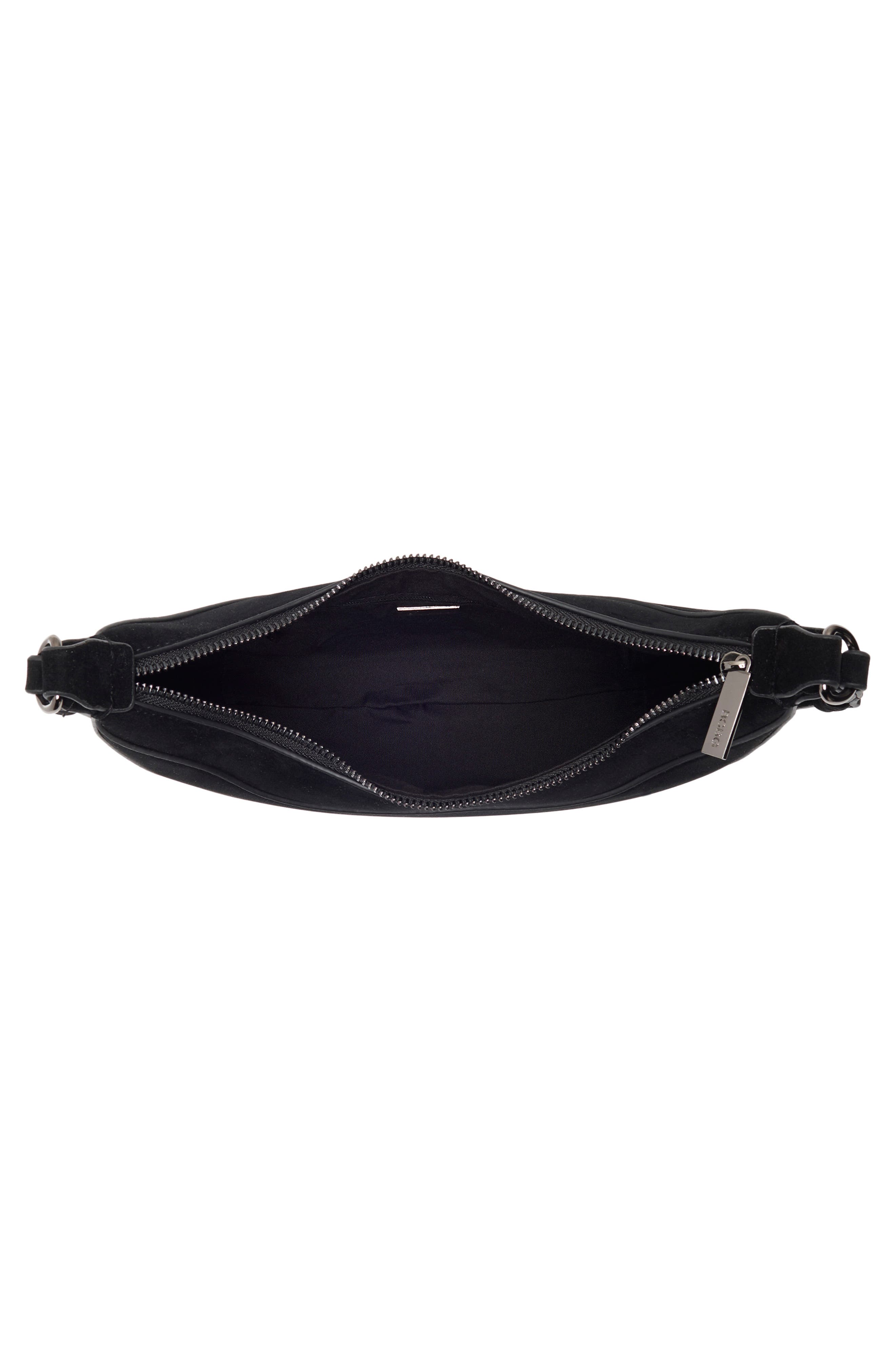 Convertible Crescent Shoulder Bag, Alternate, color, BLACK