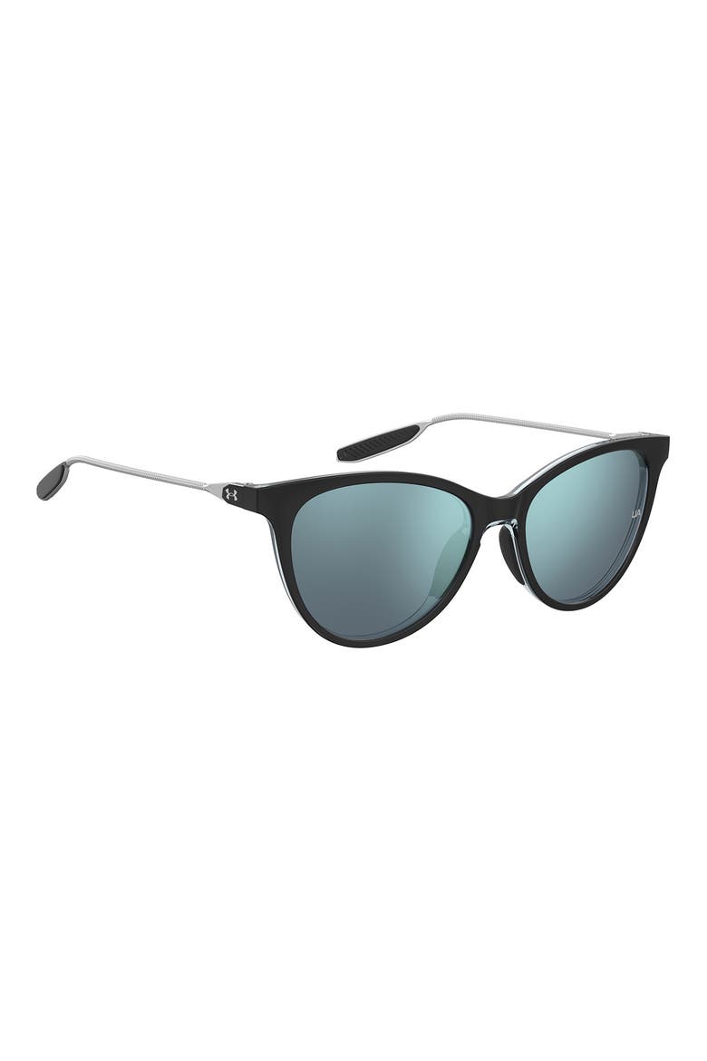 Expanse 54mm Gradient Cat Eye Sunglasses, Alternate, color, BLACK LIGHT BLUE