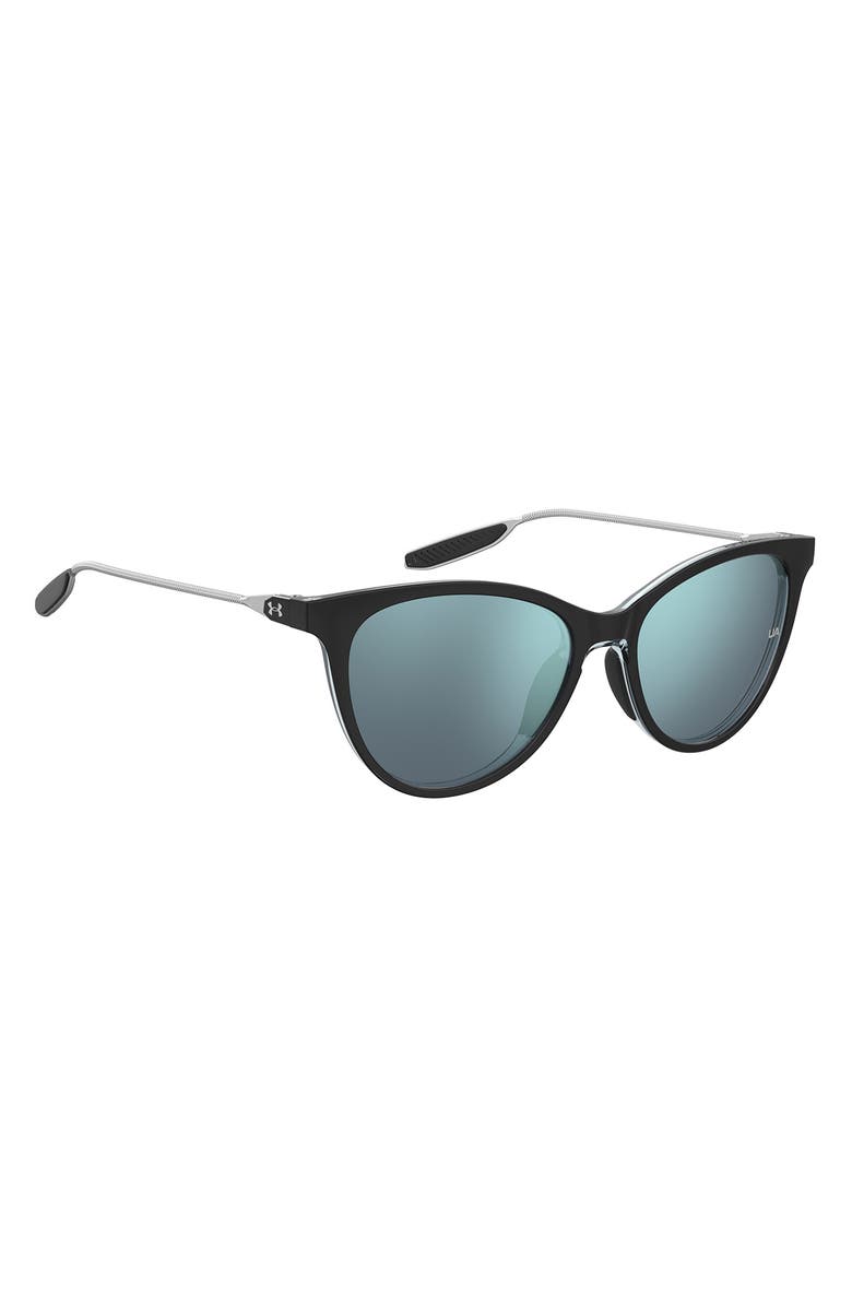 Under Armour Expanse 54mm Gradient Cat Eye Sunglasses, Alternate, color, Black Light Blue
