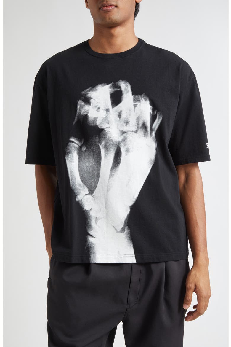 Oversize Faust Graphic T-Shirt, Main, color, BLACK