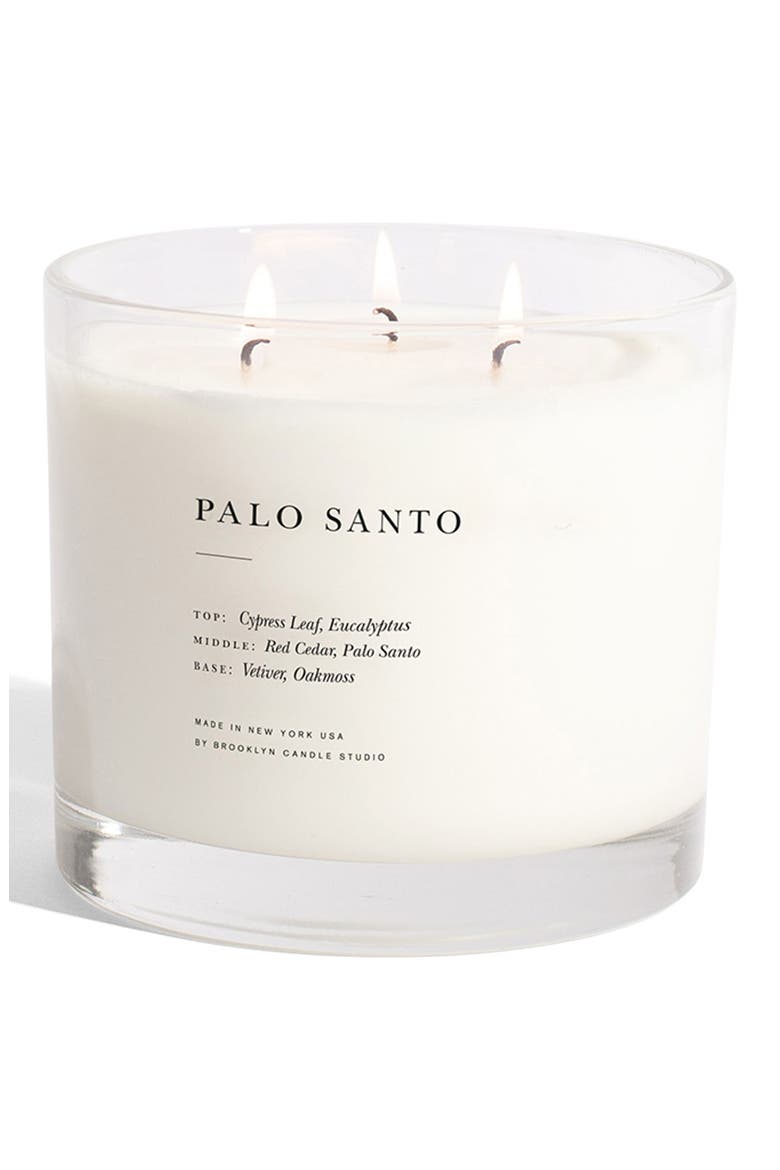 Palo Santo Xl 3-Wick Candle, Main, color, WHITE