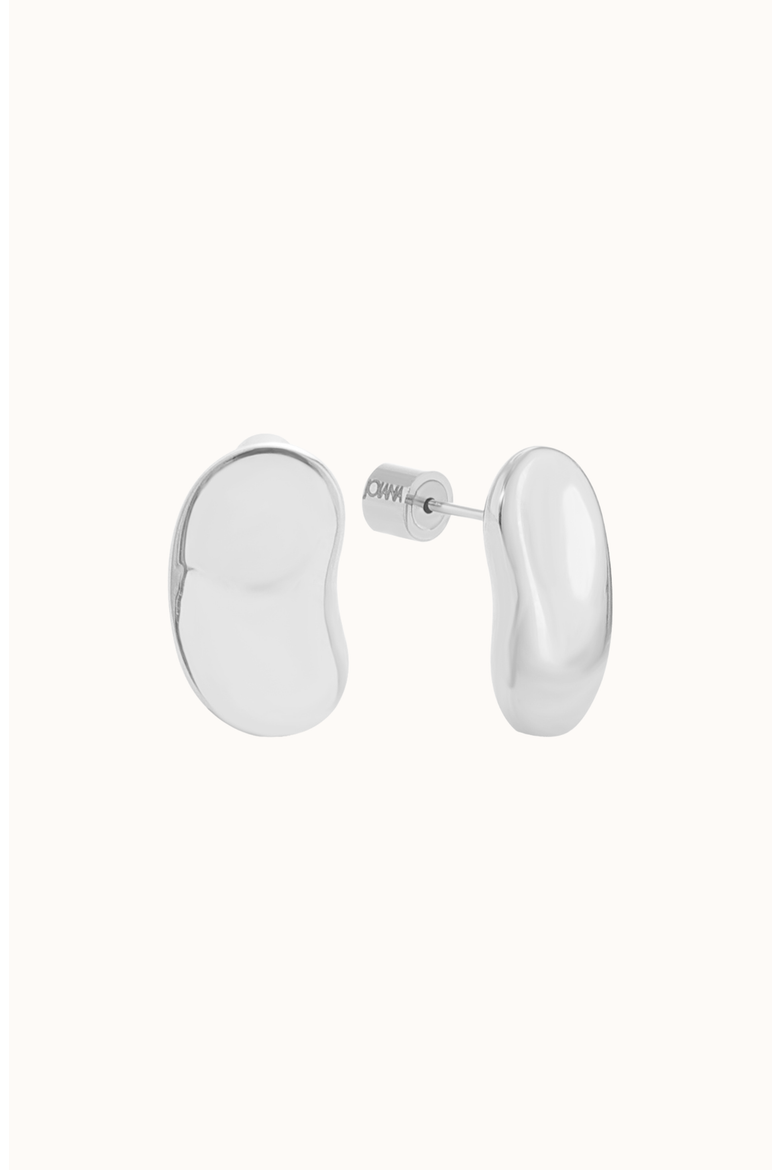 Bean Earrings, Main, color, Silver (White Silver)