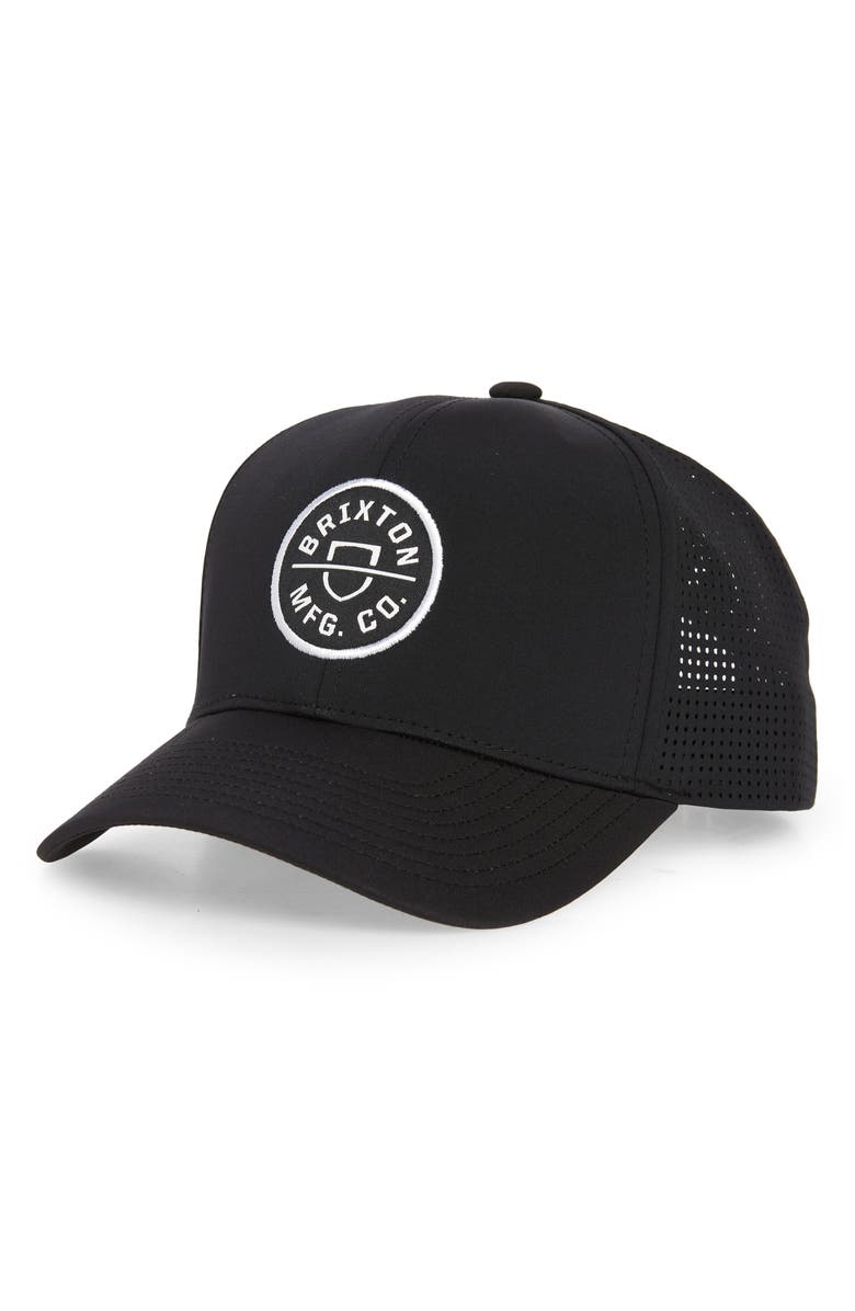 Brixton Crest x MP Snapback Baseball Cap, Main, color, Black
