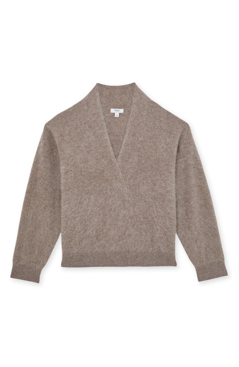 Reiss Milo V-Neck Cashmere Sweater, Alternate, color, Oatmeal Neutral