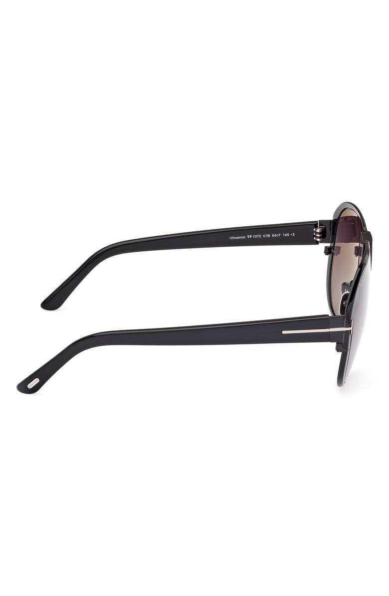 TOM FORD Vincenzo 64mm Pilot Sunglasses, Alternate, color, 