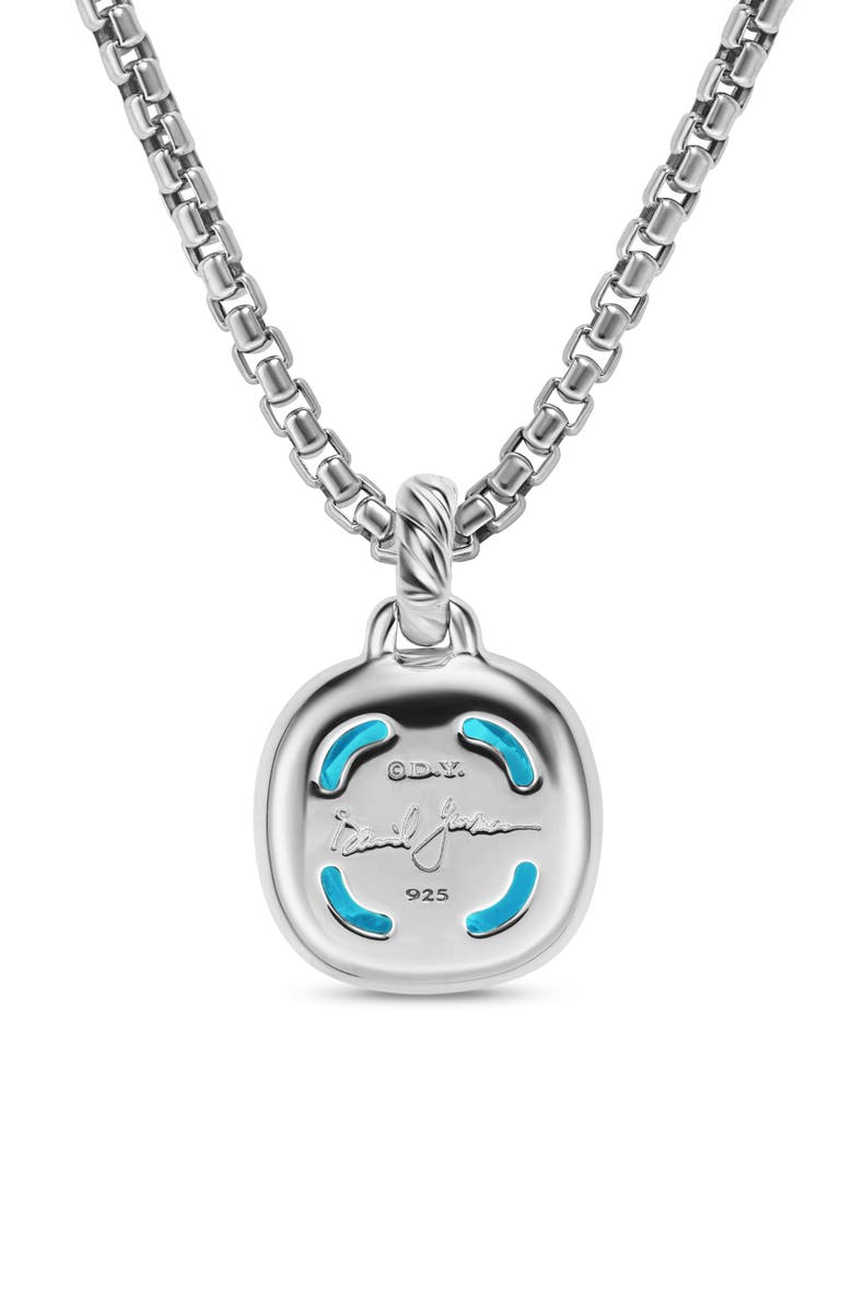 David Yurman Albion<sup>®</sup> Pendant in Sterling Silver with Blue Topaz & Diamonds, 11mm, Alternate, color, Blue Topaz