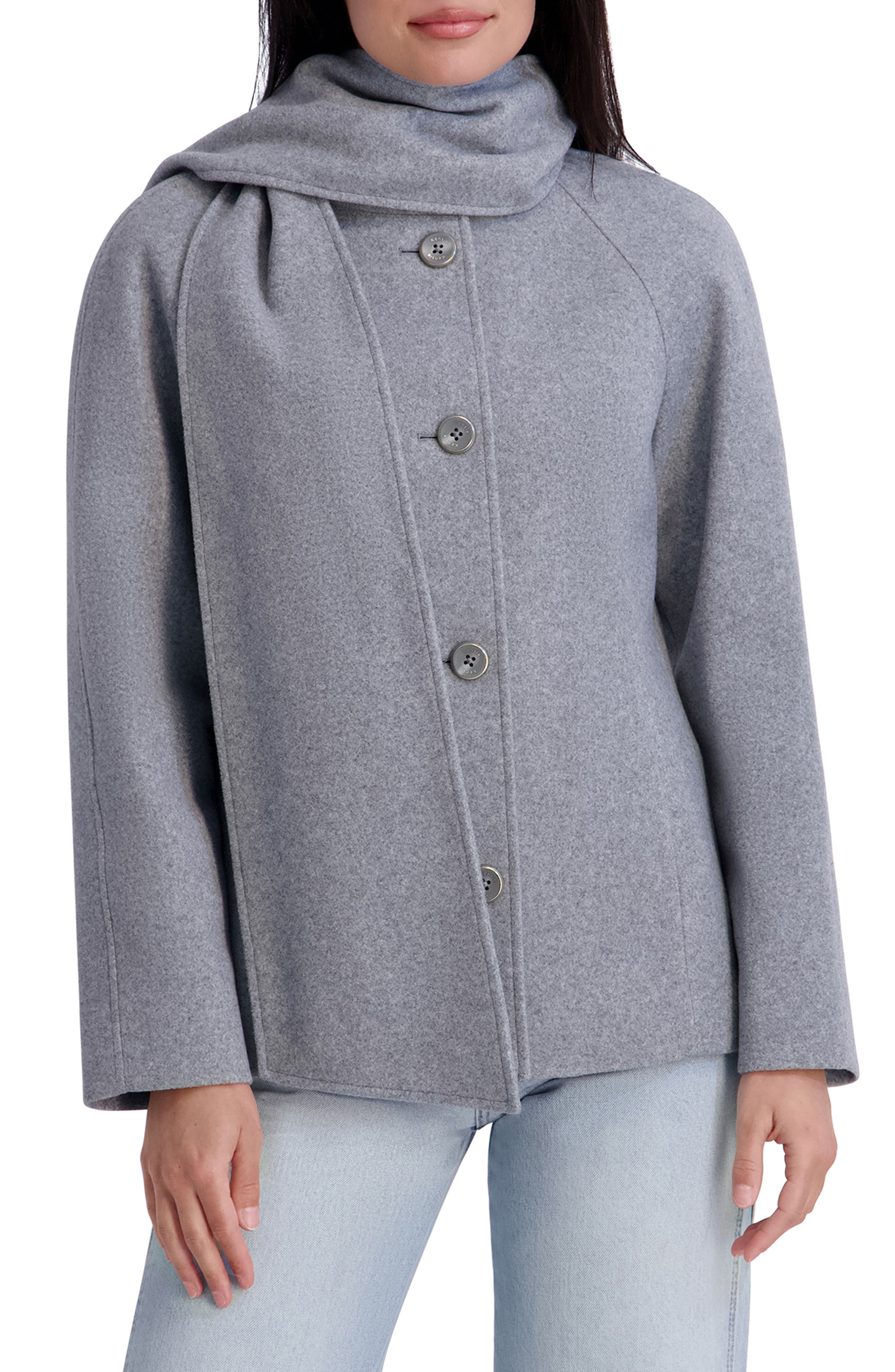 Scarf Collar Coat