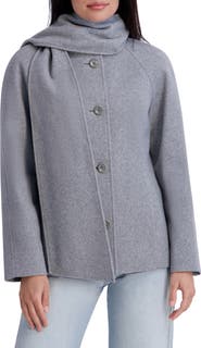 Kensie Scarf Collar Coat