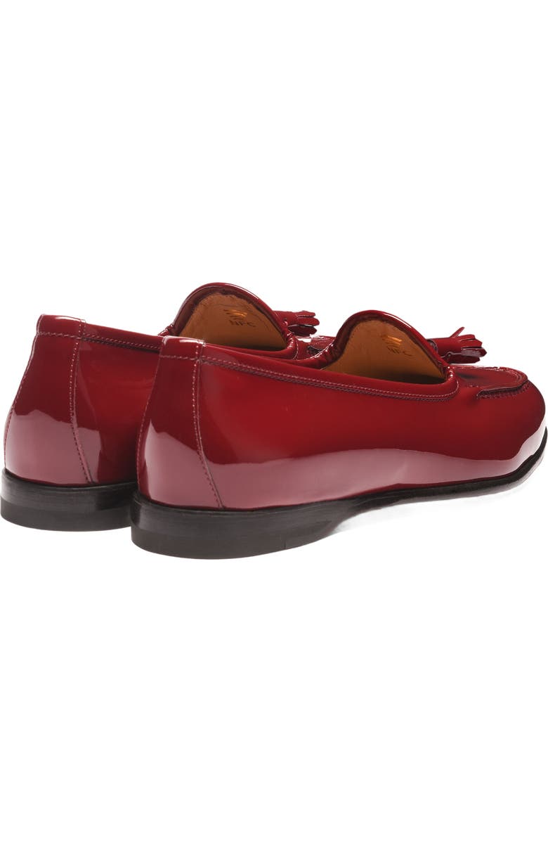 Santoni Women's Andrea Red Patent Tassel Loafer, Alternate, color,