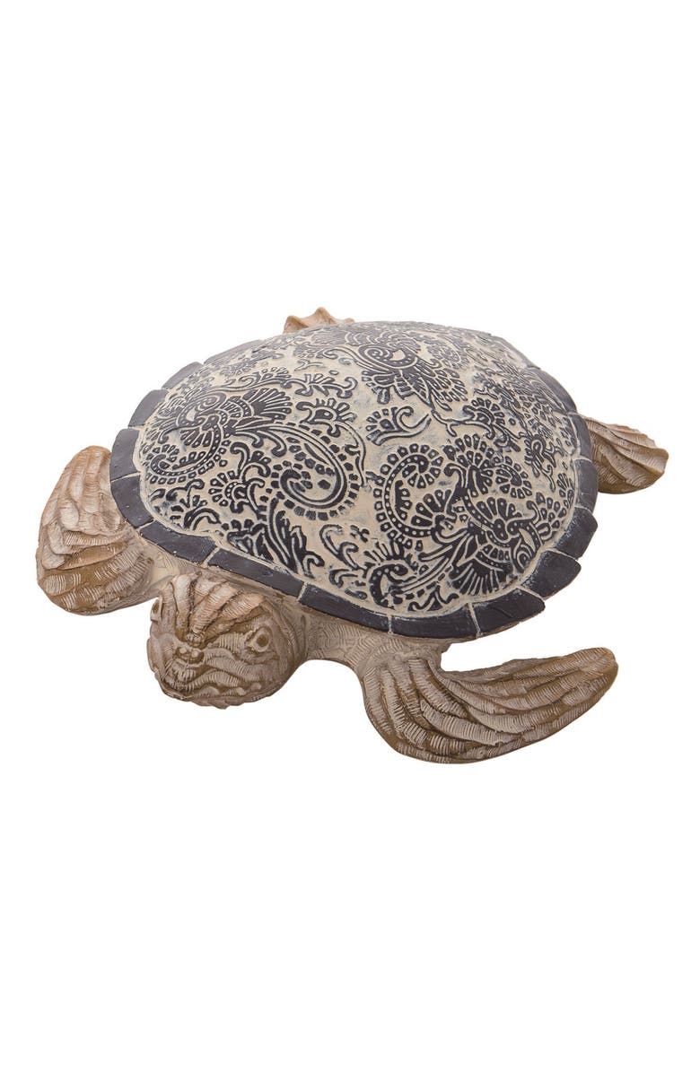 Transpac 9 Inch Indigo Spring Sea Turtle Decor Polyresin Decorative Object for Spring Home Decoration, Main, color, Blue