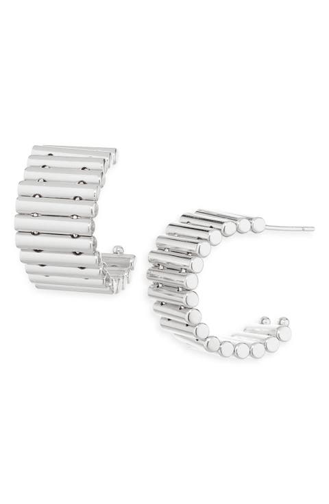 Harla Ribbed Hoop Earrings