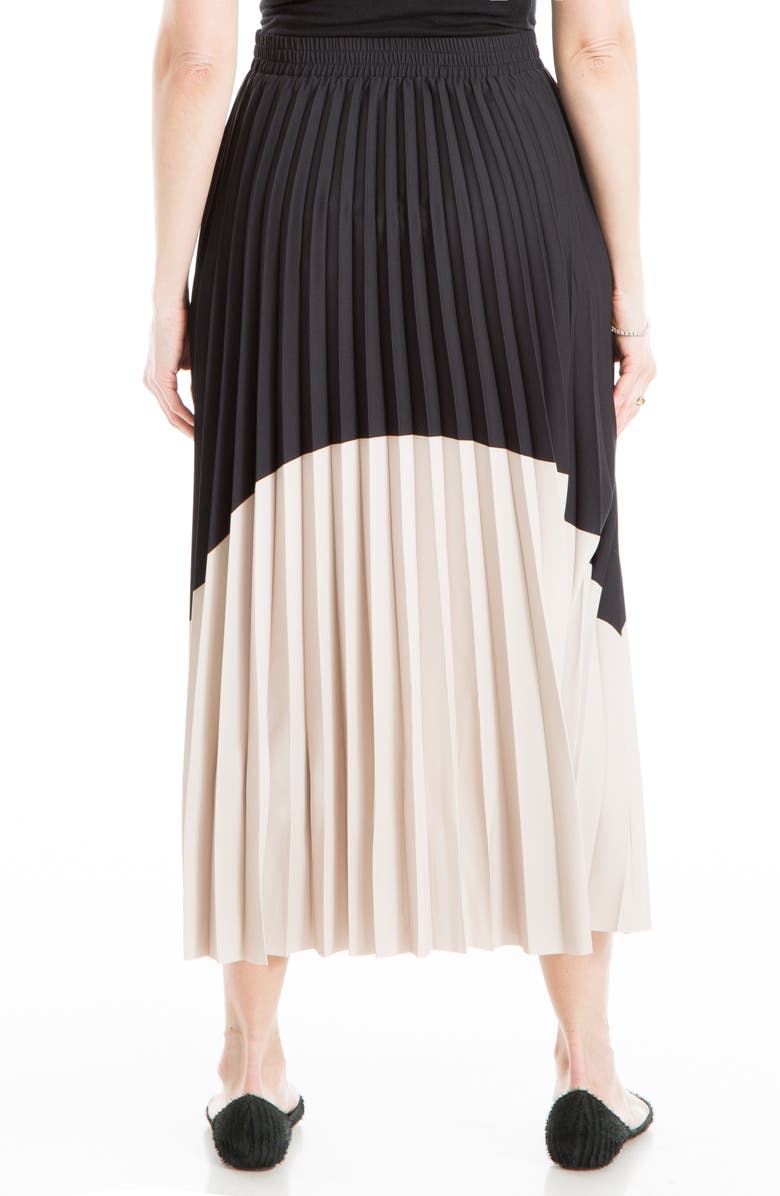 MAX STUDIO Colorblock Pleated Skirt, Alternate, color, 