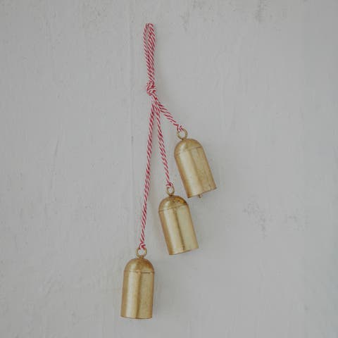 Iron Hanging Bells on Jute Cord