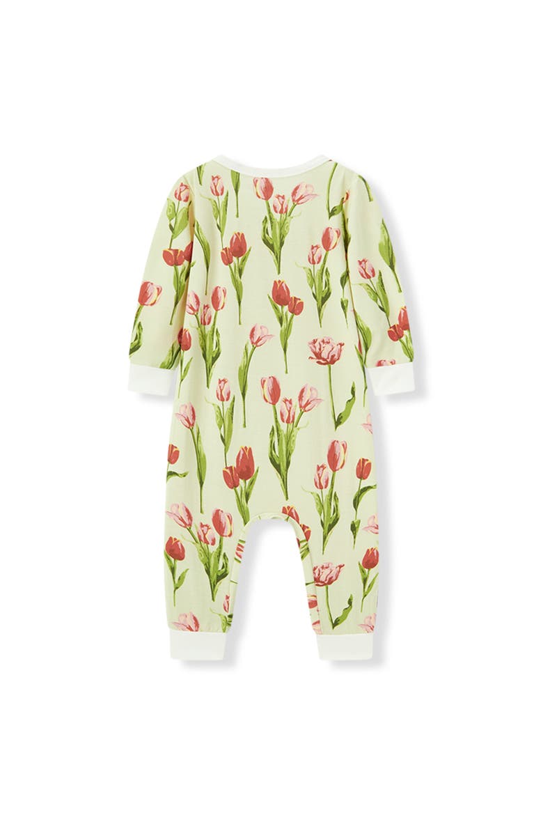 Luxe Stretch Zipper Pajama, Alternate, color, Tulip