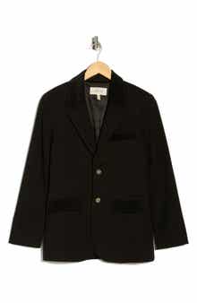 THE GREAT. The Velvet Trim Blazer