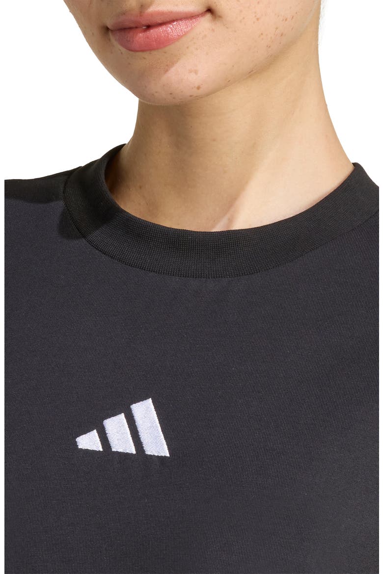 Essential 3-Stripes T-Shirt Dress, Alternate, color, BLACK/ WHITE