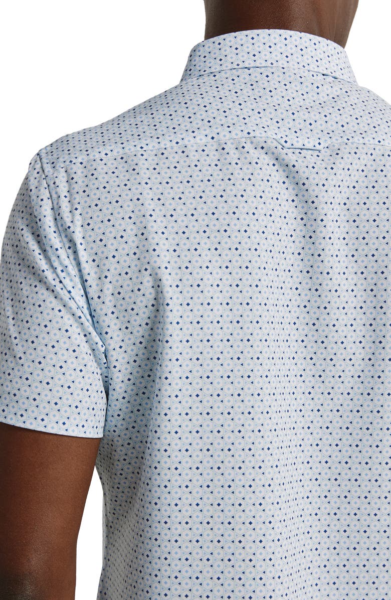 7 Diamonds Ephraim Short Sleeve Performance Button-Up Shirt, Alternate, color, 