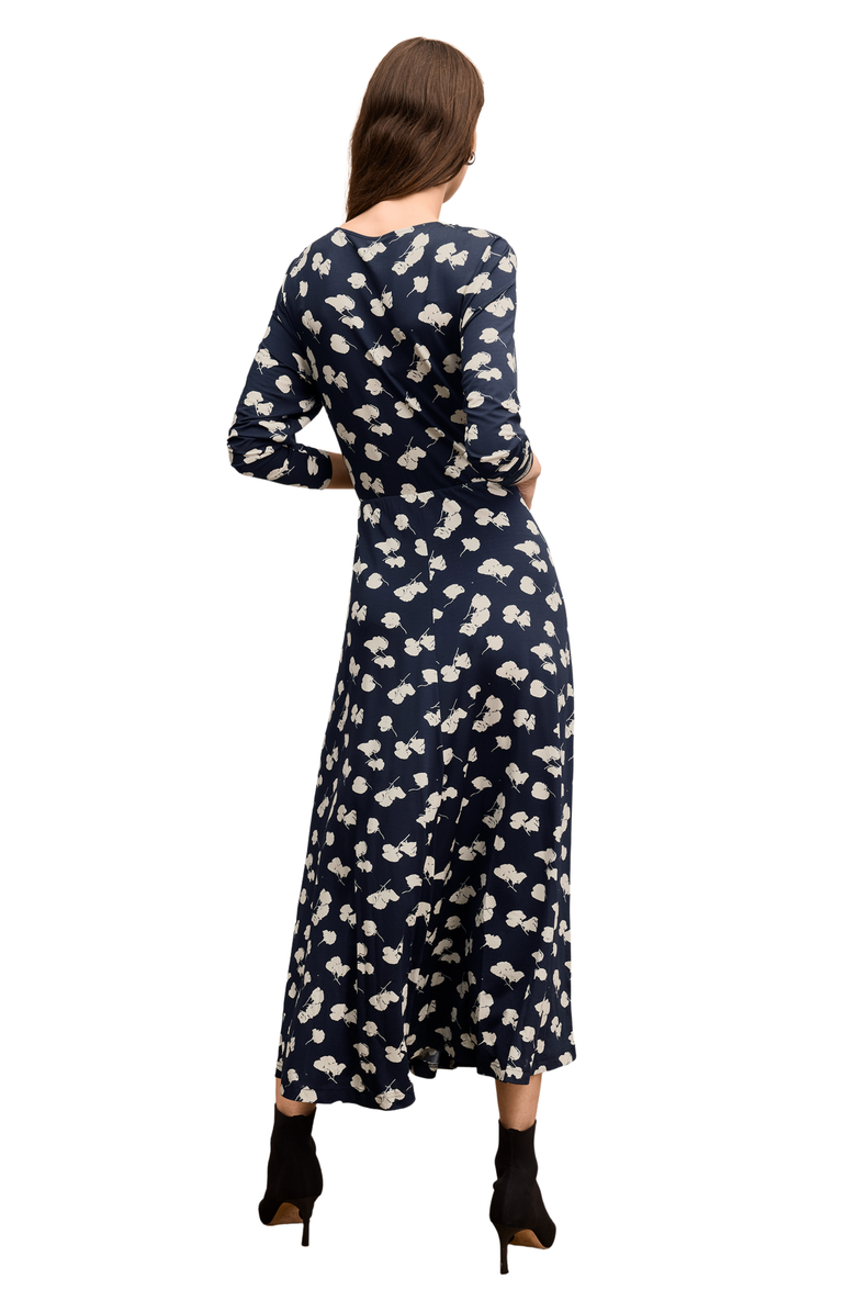 M.M.LaFleur Jae Printed Jersey Ruched Dress, Alternate, color, Petal Print