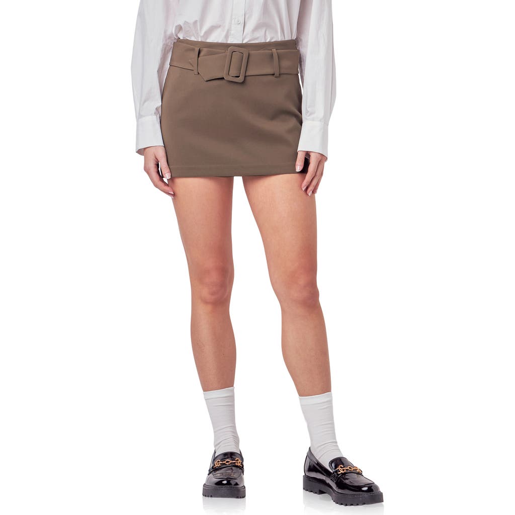 English Factory Belted Skort In Olive