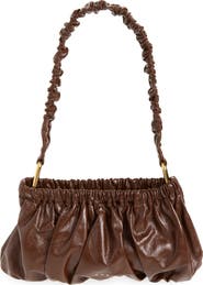 Marni Ruched Leather Shoulder Bag
