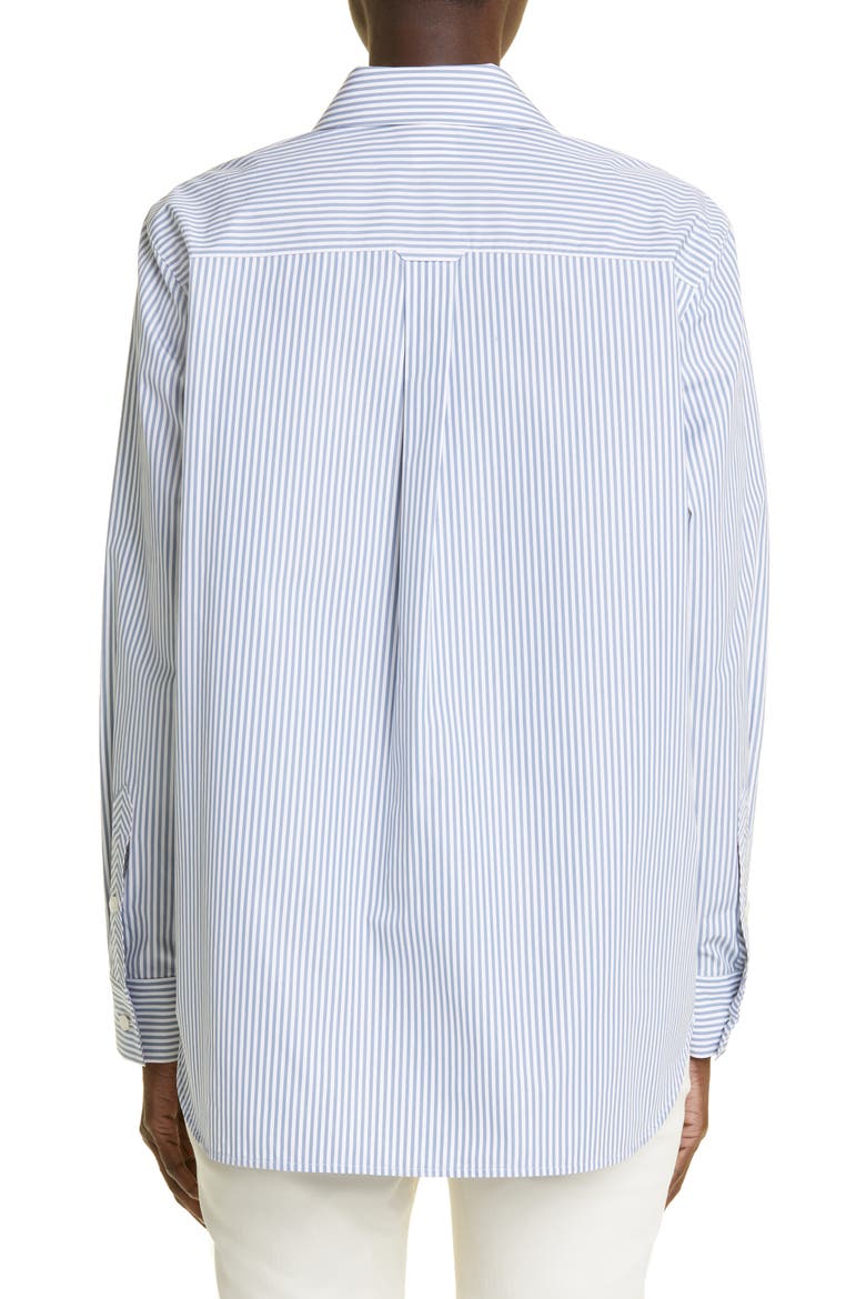 Stripe Cotton Button-Up Shirt, Alternate, color, RIPTIDE MULTI