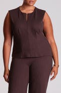 Estelle Marley Pinstripe Zip Vest