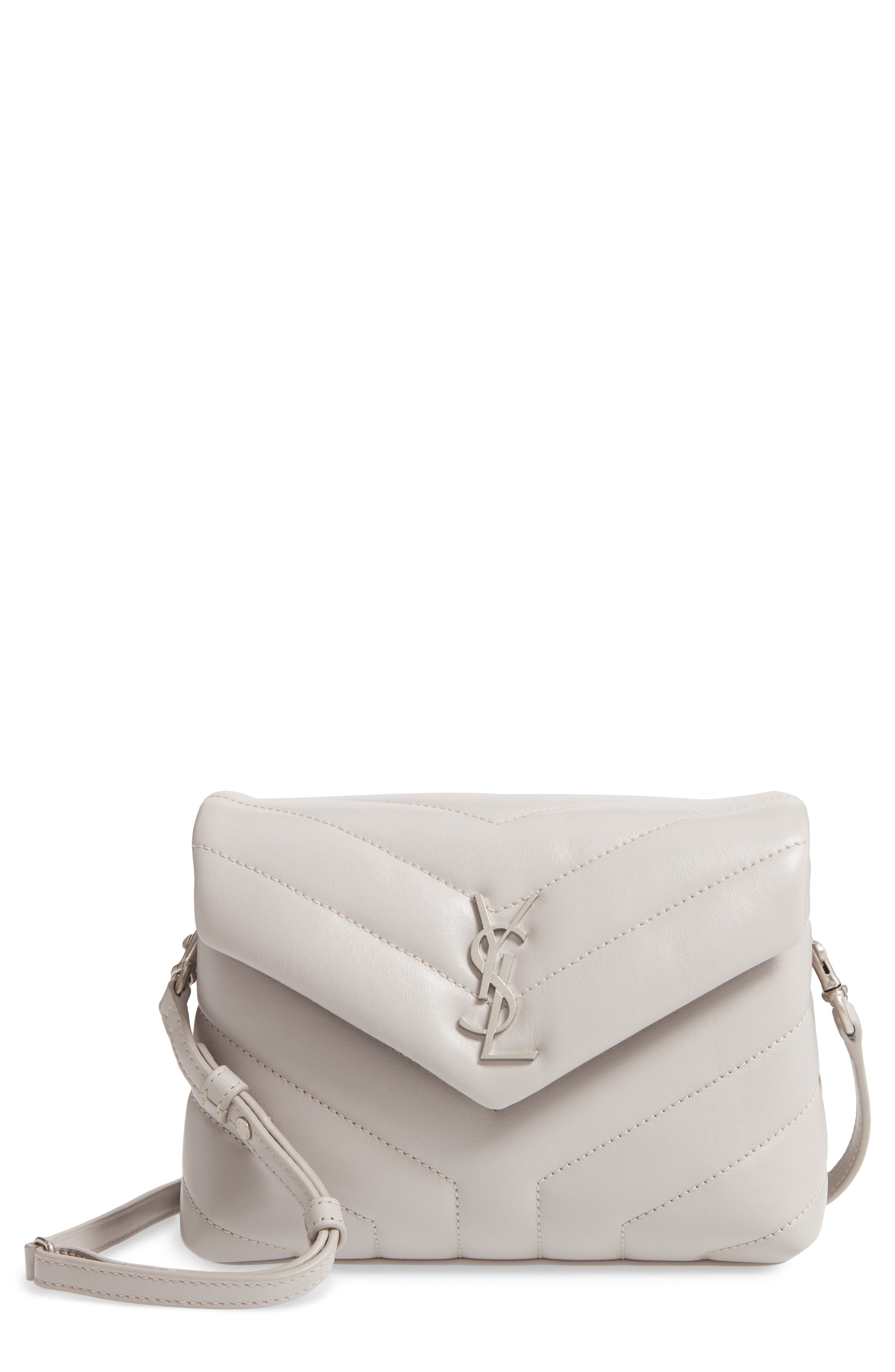 Saint Laurent Toy Loulou Calfskin Leather Crossbody Bag, Main, color, 