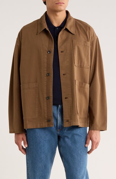 Stretch Cotton Twill Chore Jacket