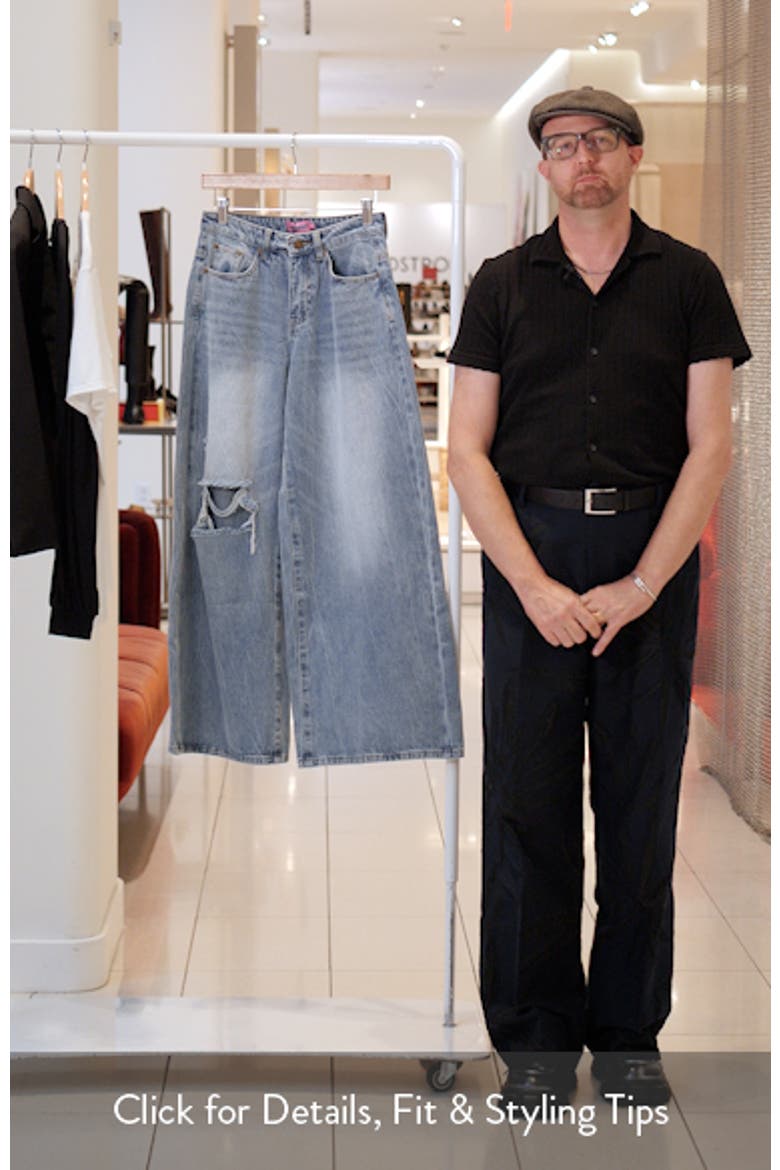 Ripped Low Rise Baggy Wide Leg Jeans video