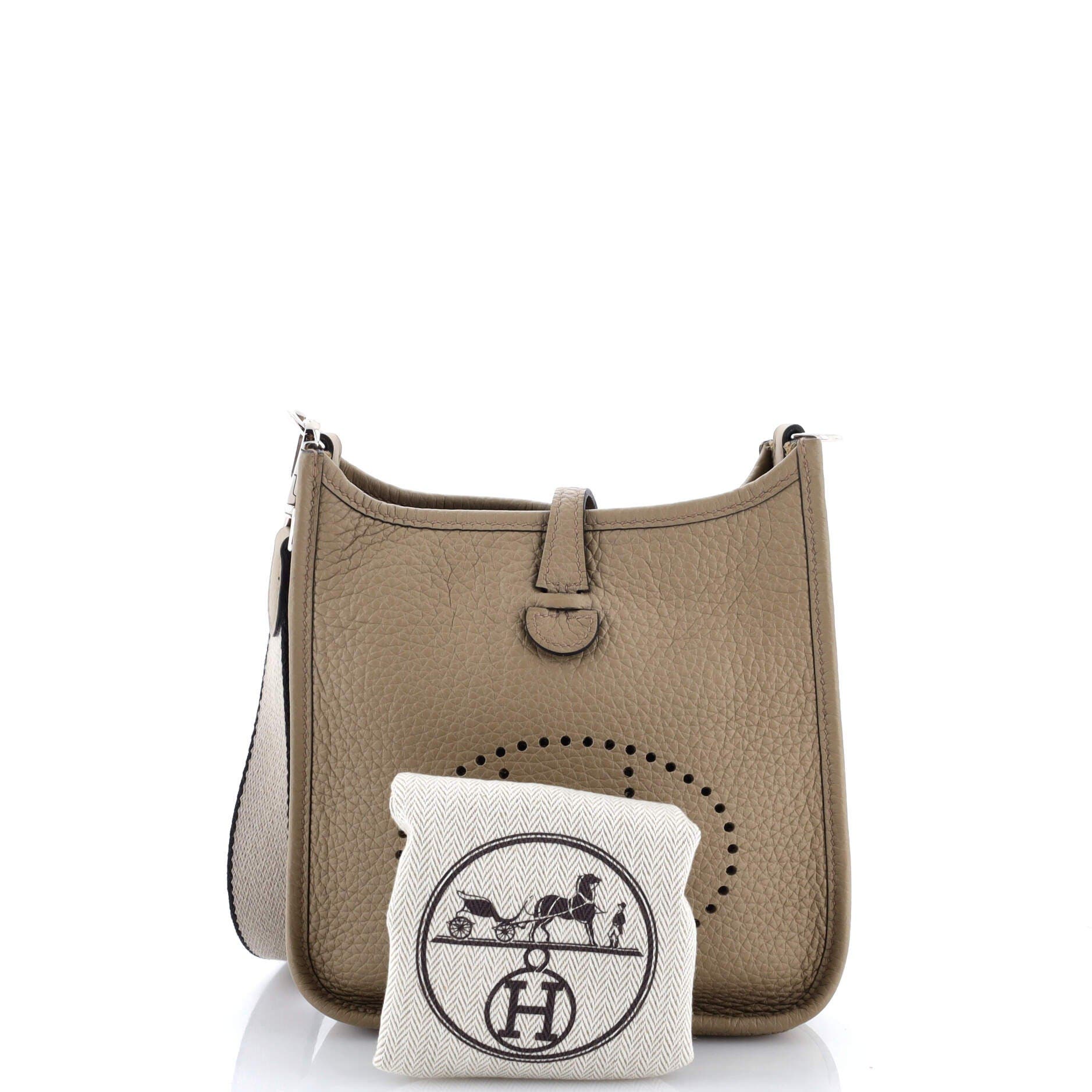 Pre-Owned Hermes Evelyne Bag Gen III Clemence TPM, Alternate, color, Beige Marfa