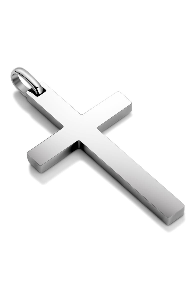 Men's Cross Pendant Necklace, Alternate, color, SILVER