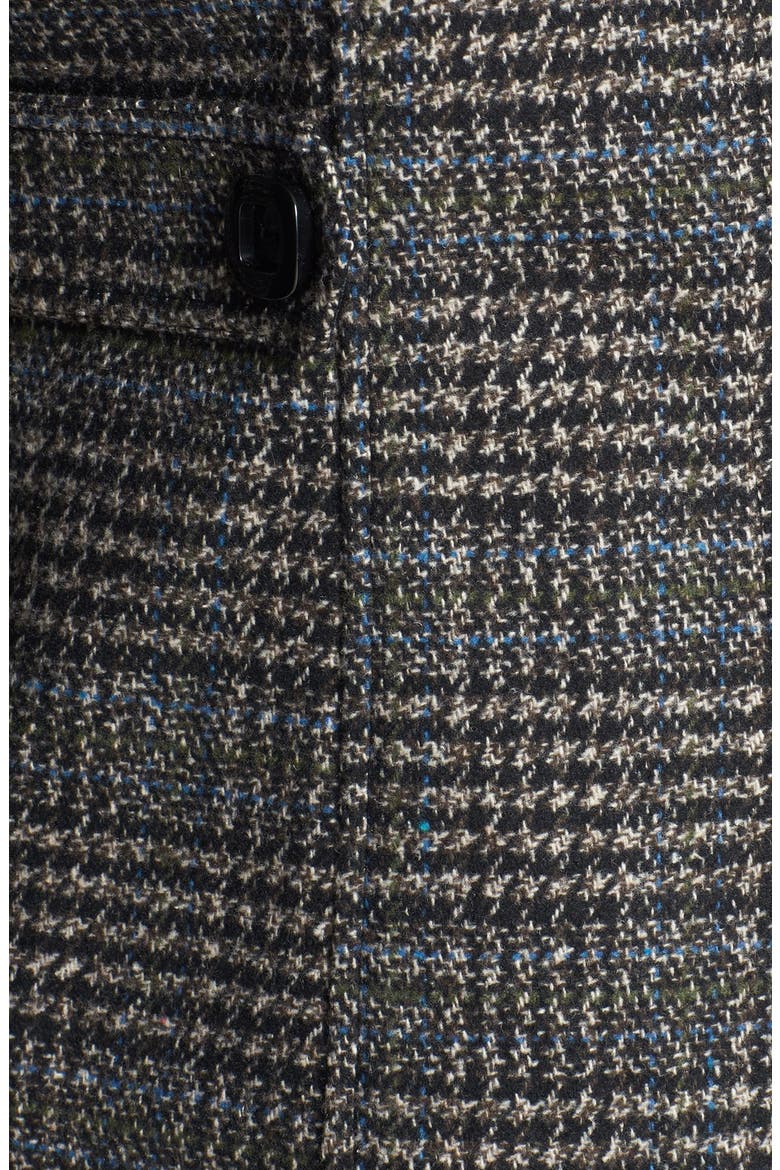 Plaid Toggle Coat, Alternate, color, BROWN/ BLUE PLAID