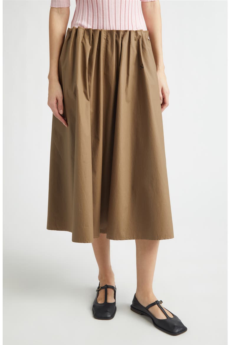 Summer Wine Cotton Twill Skirt, Main, color, TOBACCO