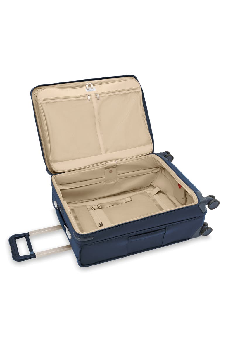Baseline 24-Inch Checked Expandable Spinner Suitcase, Alternate, color, NAVY