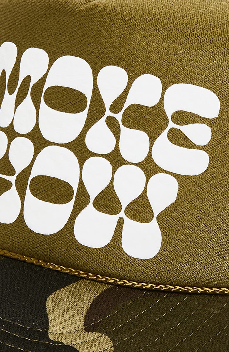 Local Beach Smoke Show Trucker Hat, Alternate, color, Split Camo/ White