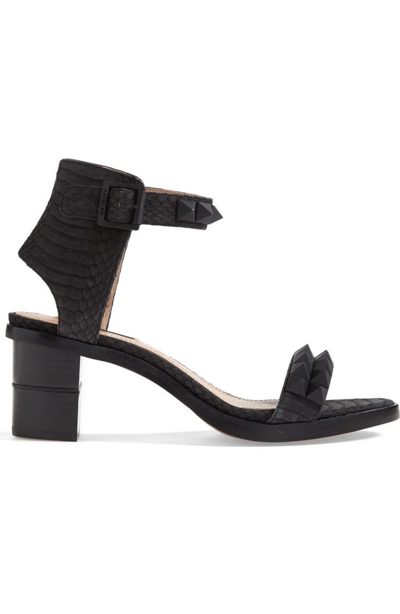 Rachel Zoe 'Colbie' Studded Snakeskin Sandal, Alternate, color,