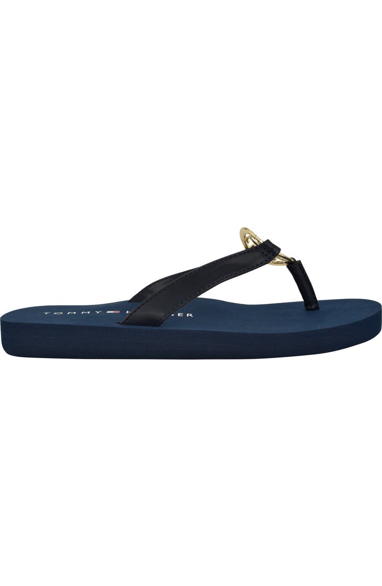 Tommy Hilfiger Crelina Thong Sandal, Alternate, color, Dark Blue